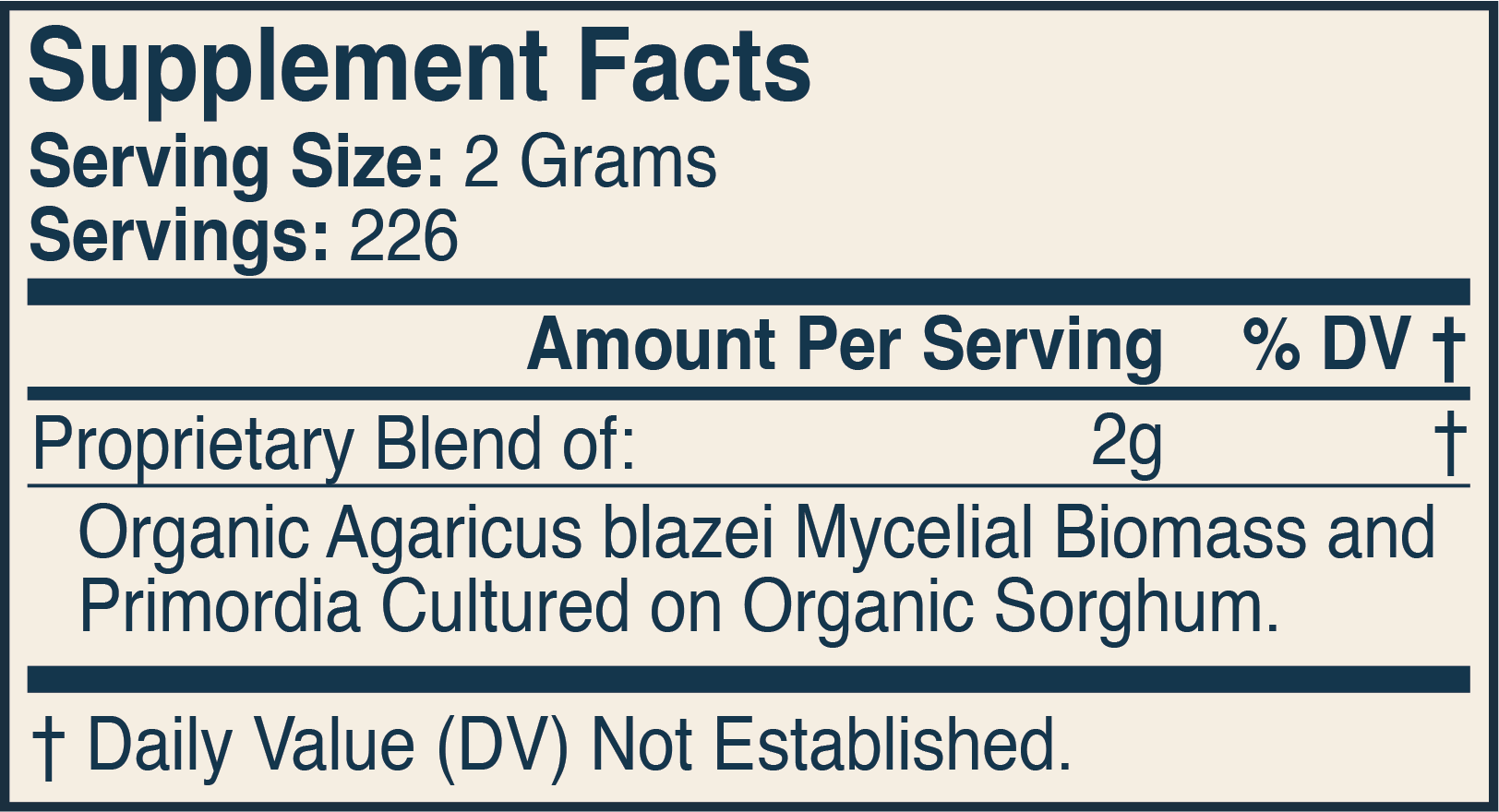 Supplement Facts Label 3