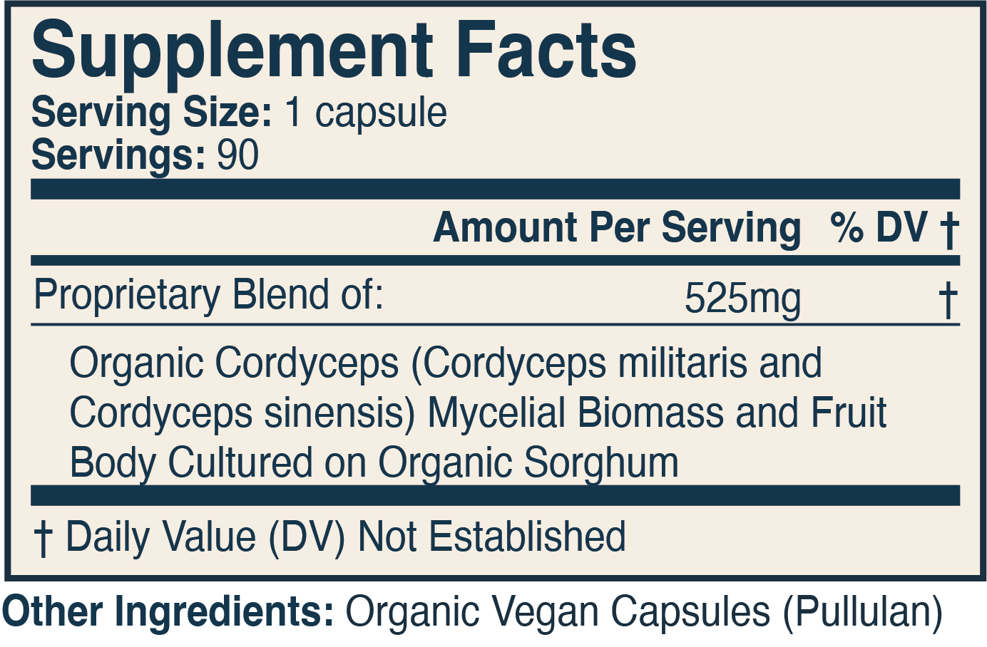 Supplement Facts Label 1