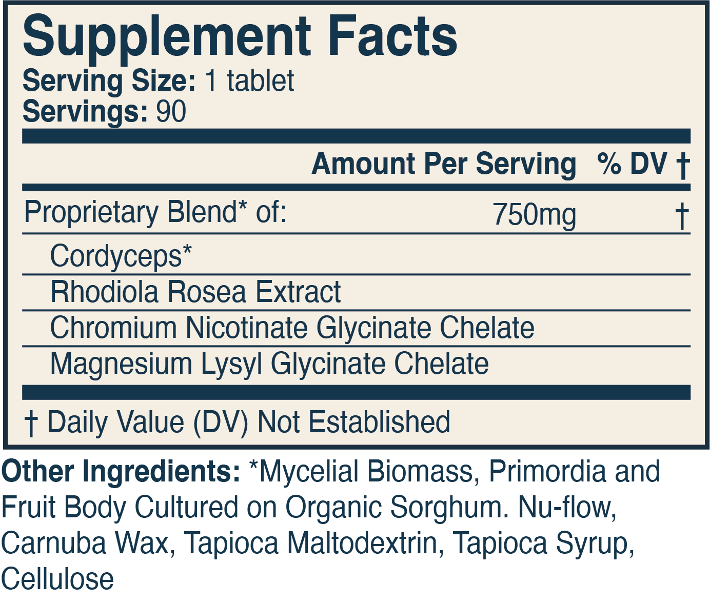 Supplement Facts Label 1