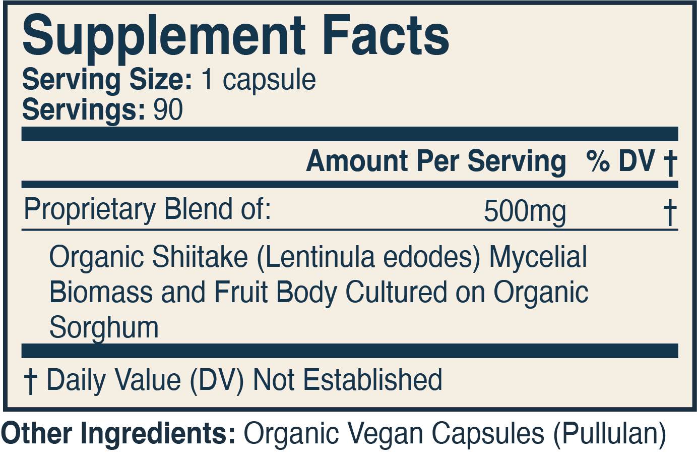 Supplement Facts Label 1