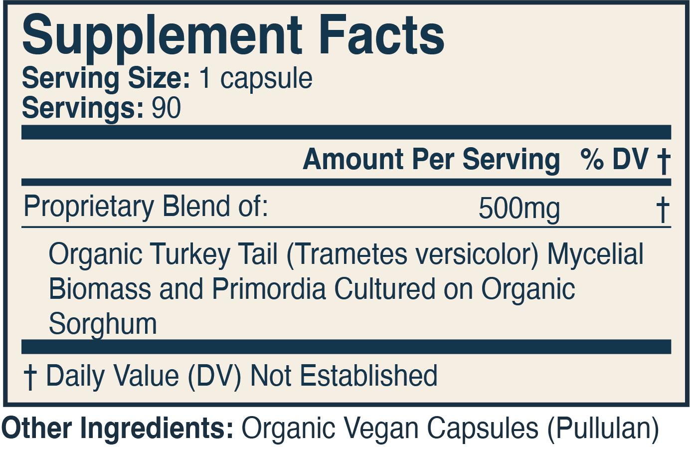 Supplement Facts Label 1