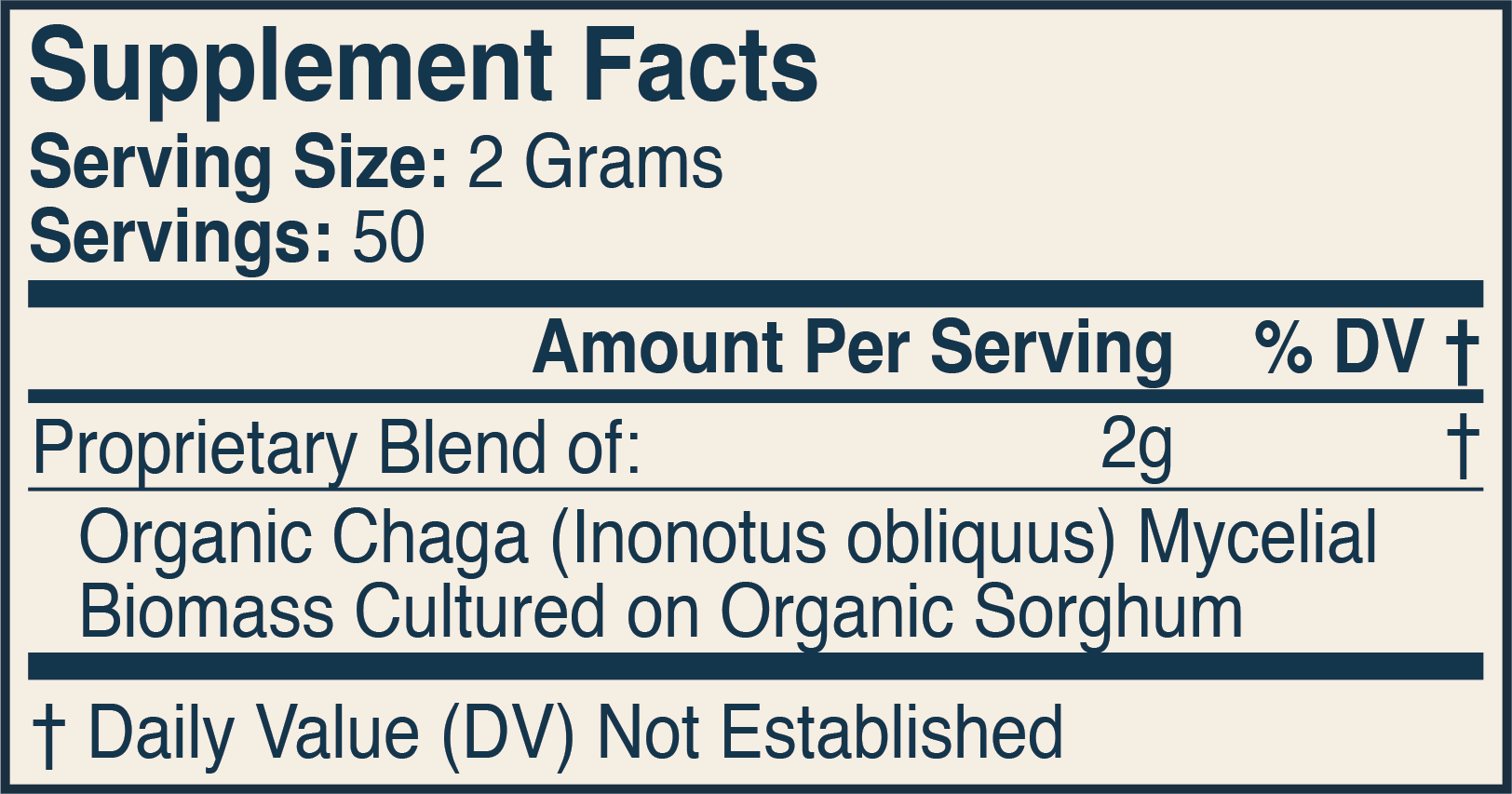 Supplement Facts Label 2