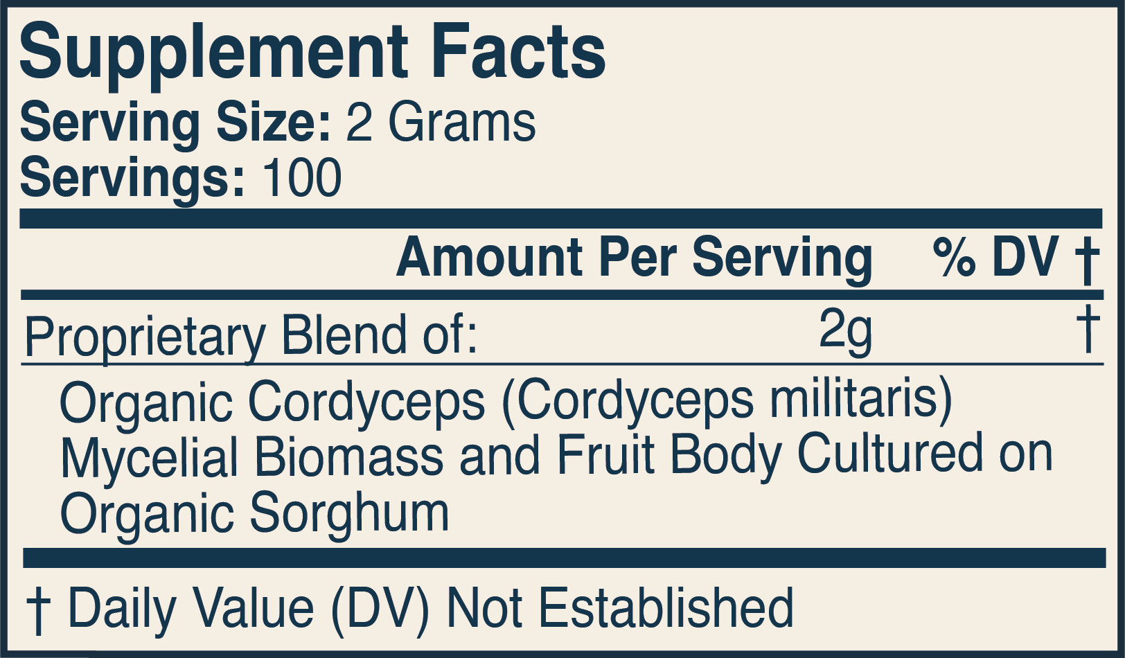 Supplement Facts Label 3