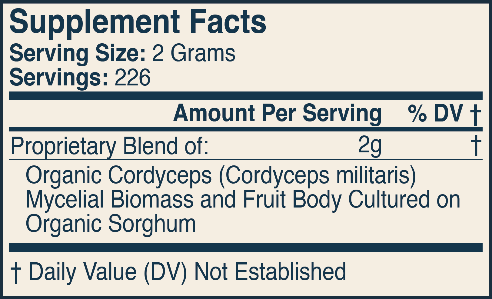 Supplement Facts Label 4