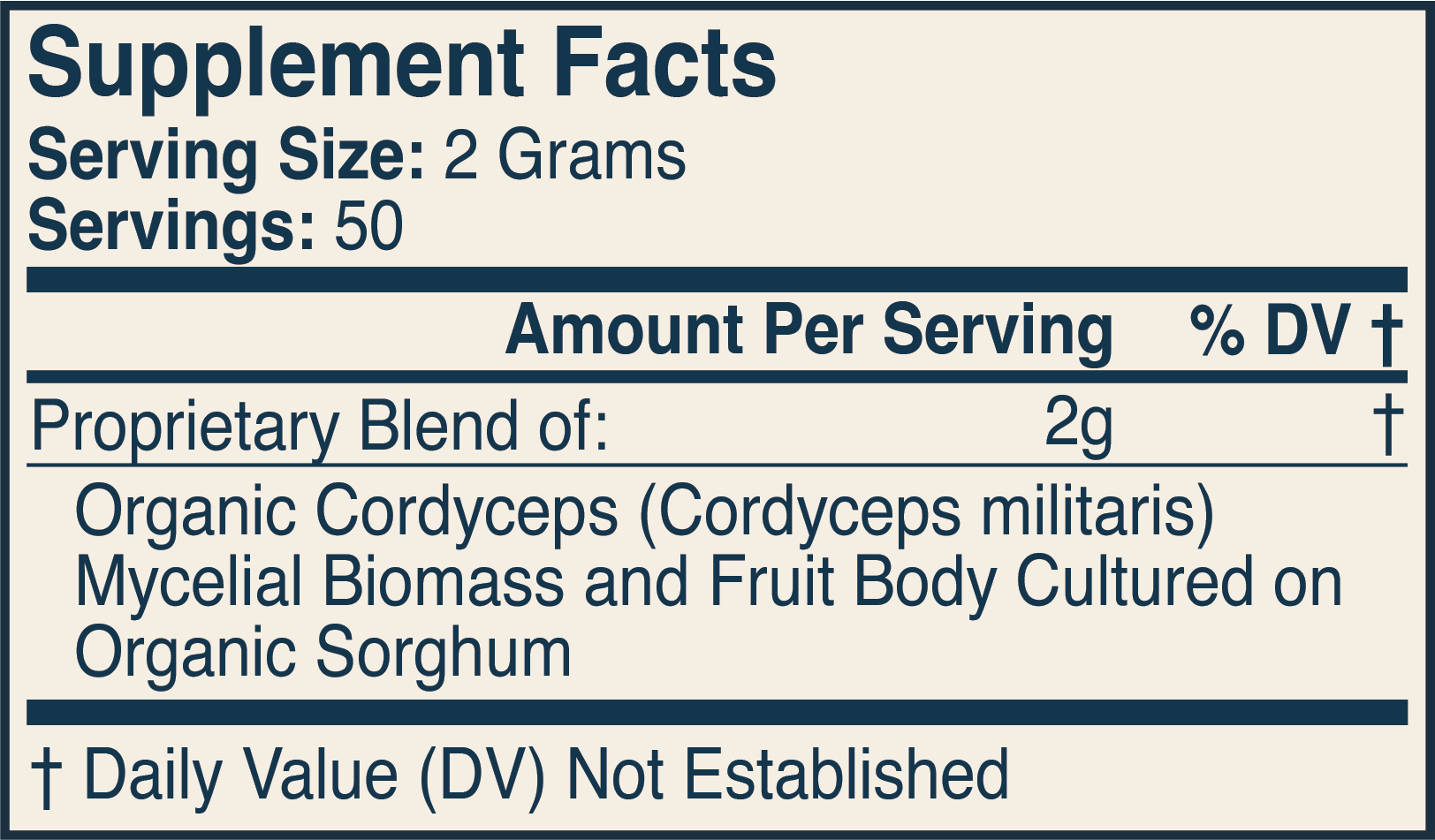 Supplement Facts Label 2